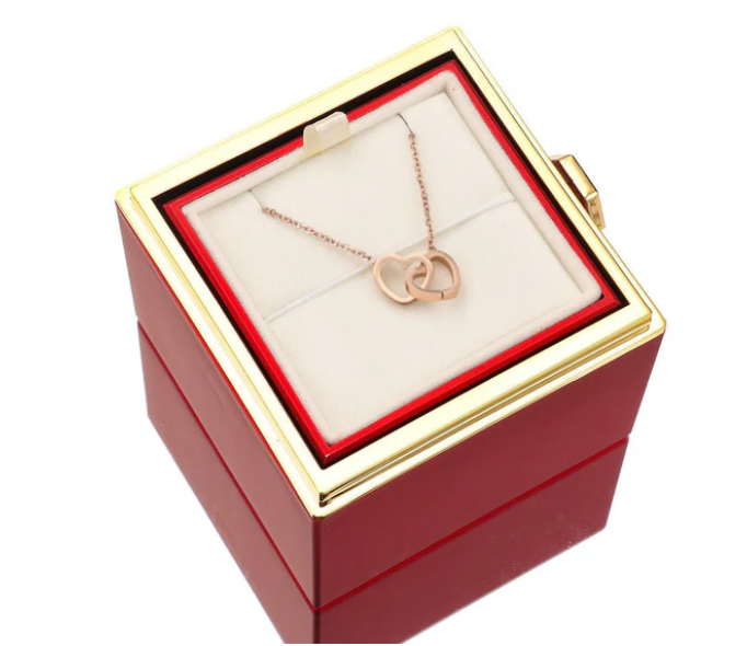 Eternal Rose With Engraved Necklace Gift Set