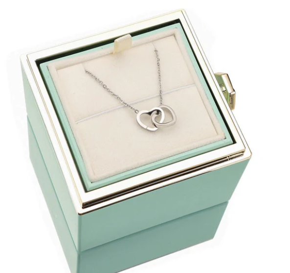 Eternal Rose With Engraved Necklace Gift Set