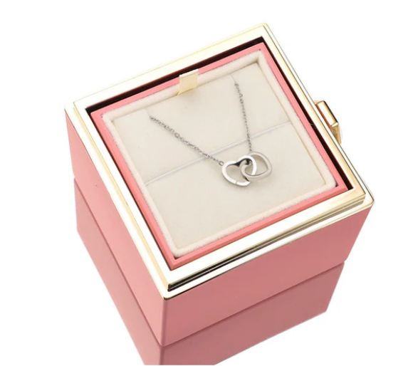 Eternal Rose With Engraved Necklace Gift Set