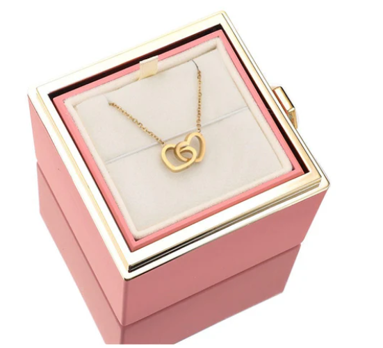 Eternal Rose With Engraved Necklace Gift Set