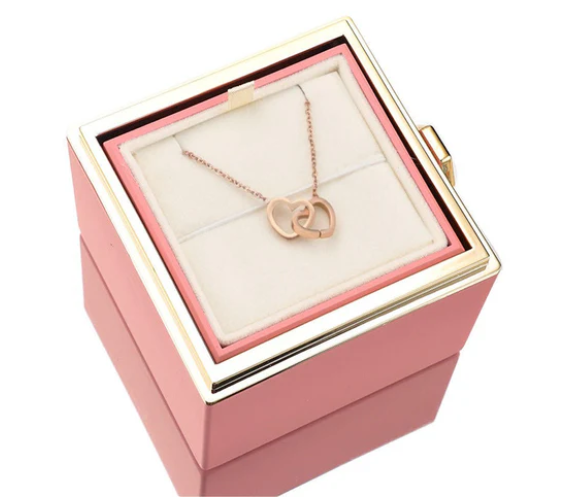 Eternal Rose With Engraved Necklace Gift Set