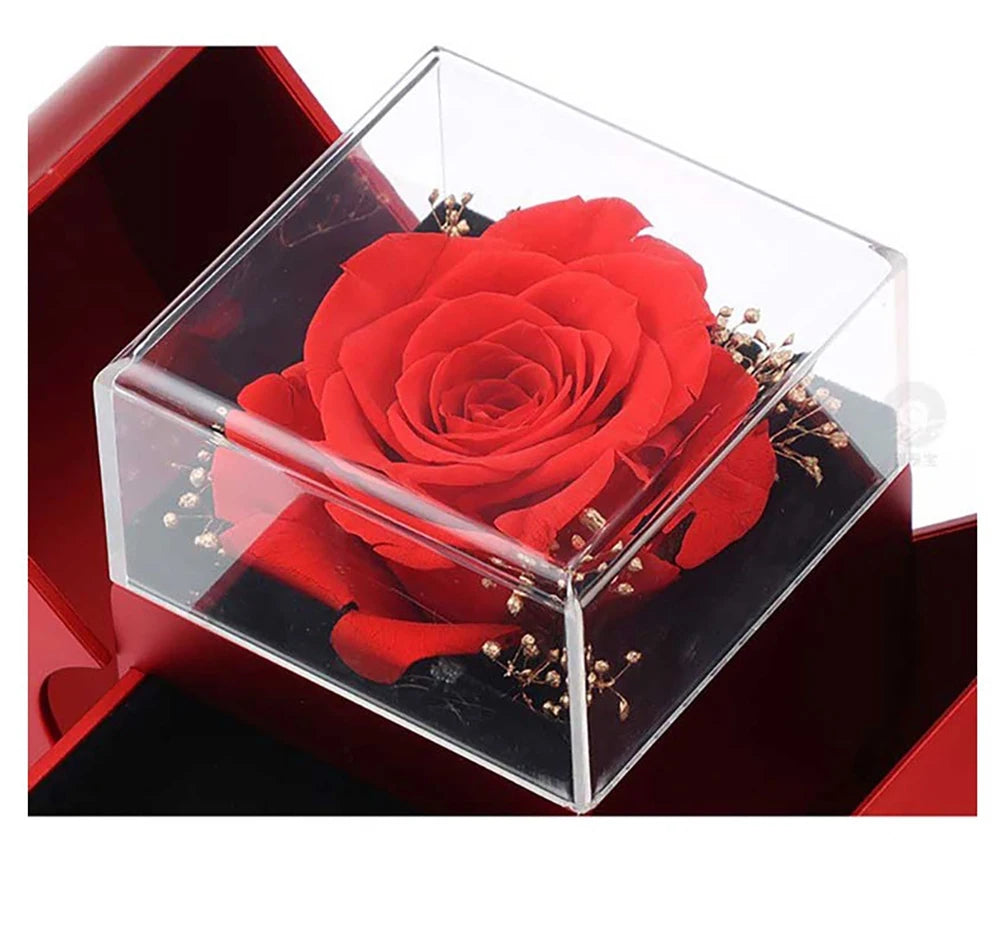 Love Letter Necklace & Red Apple Eternal Rose Gift Set